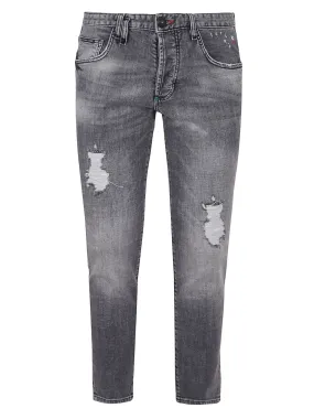 Philipp Plein Disstress Detail Straight-Cut Jeans