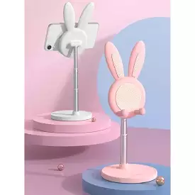 Pink/Green/White Kawaii Bunny Rabbit Ears Ajustable Phone Holder MK16335