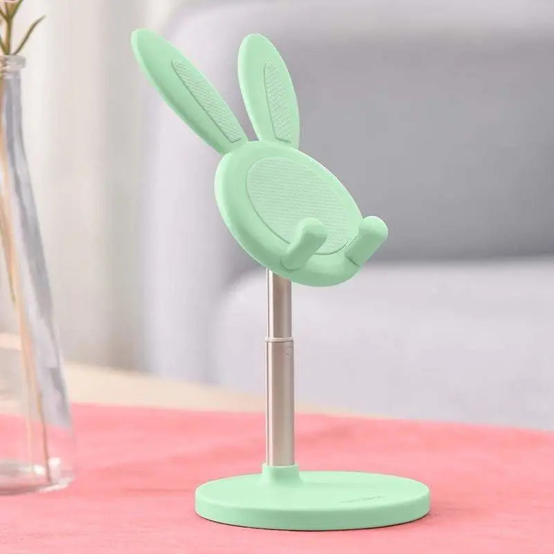 Pink/Green/White Kawaii Bunny Rabbit Ears Ajustable Phone Holder MK16335