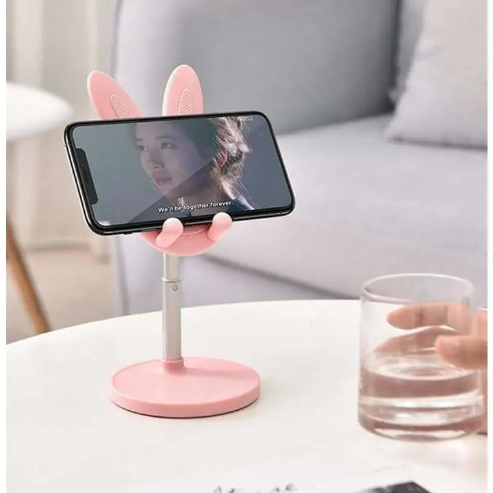 Pink/Green/White Kawaii Bunny Rabbit Ears Ajustable Phone Holder MK16335