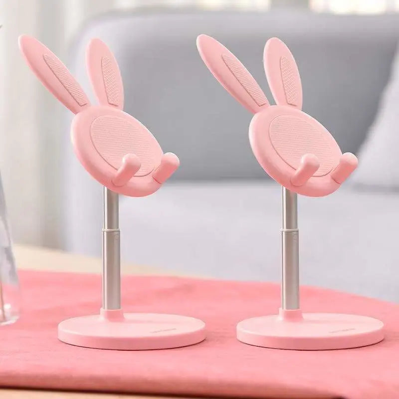 Pink/Green/White Kawaii Bunny Rabbit Ears Ajustable Phone Holder MK16335