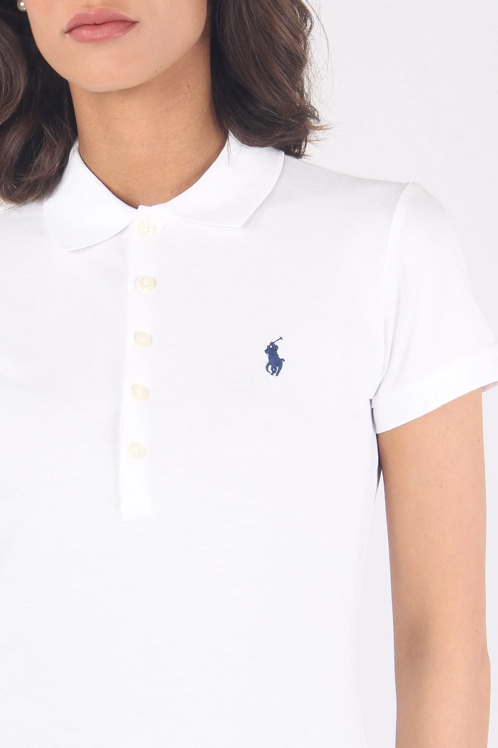 Polo Slim Manica Corta White