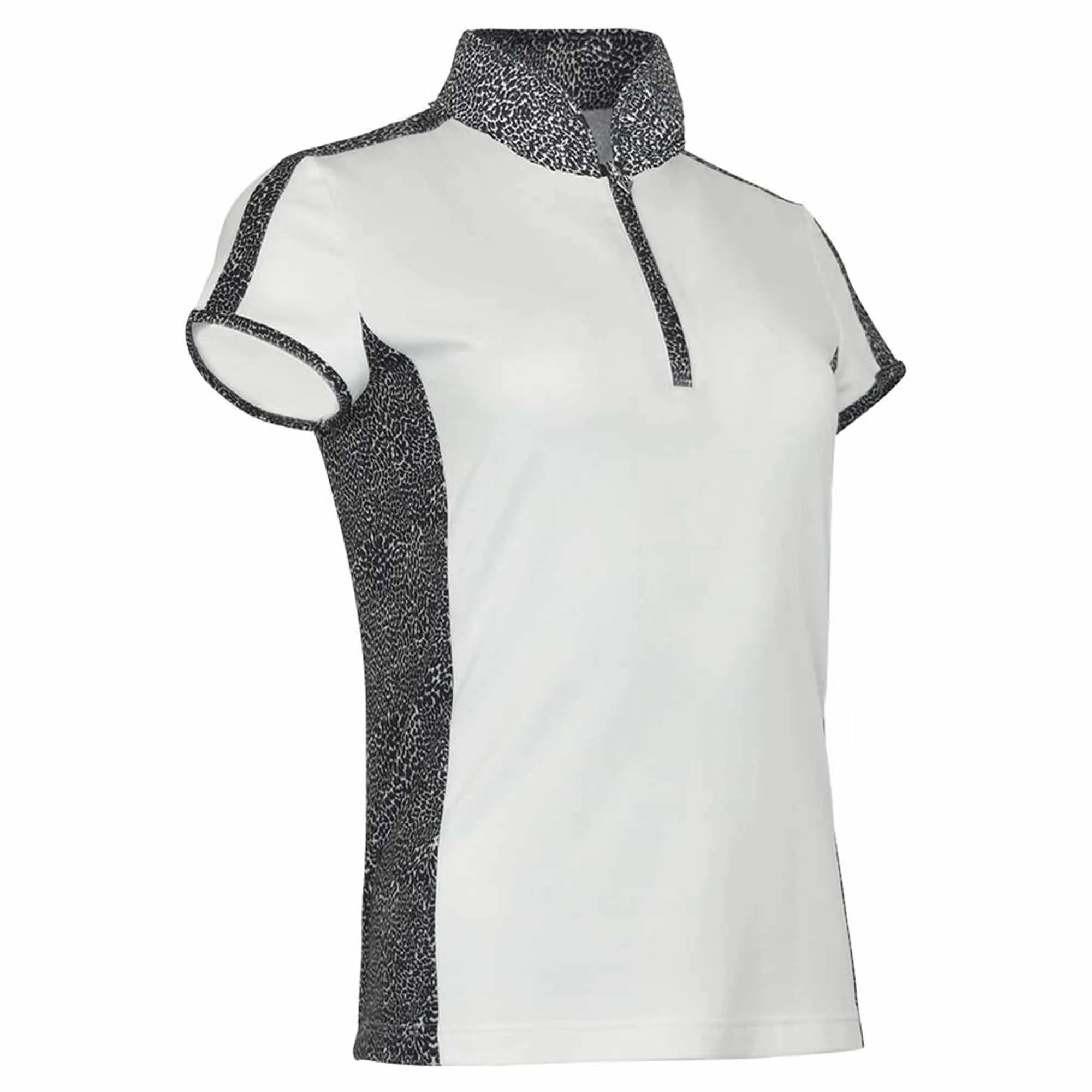 Pure Golf Brooke Cap Sleeve Polo Shirt White