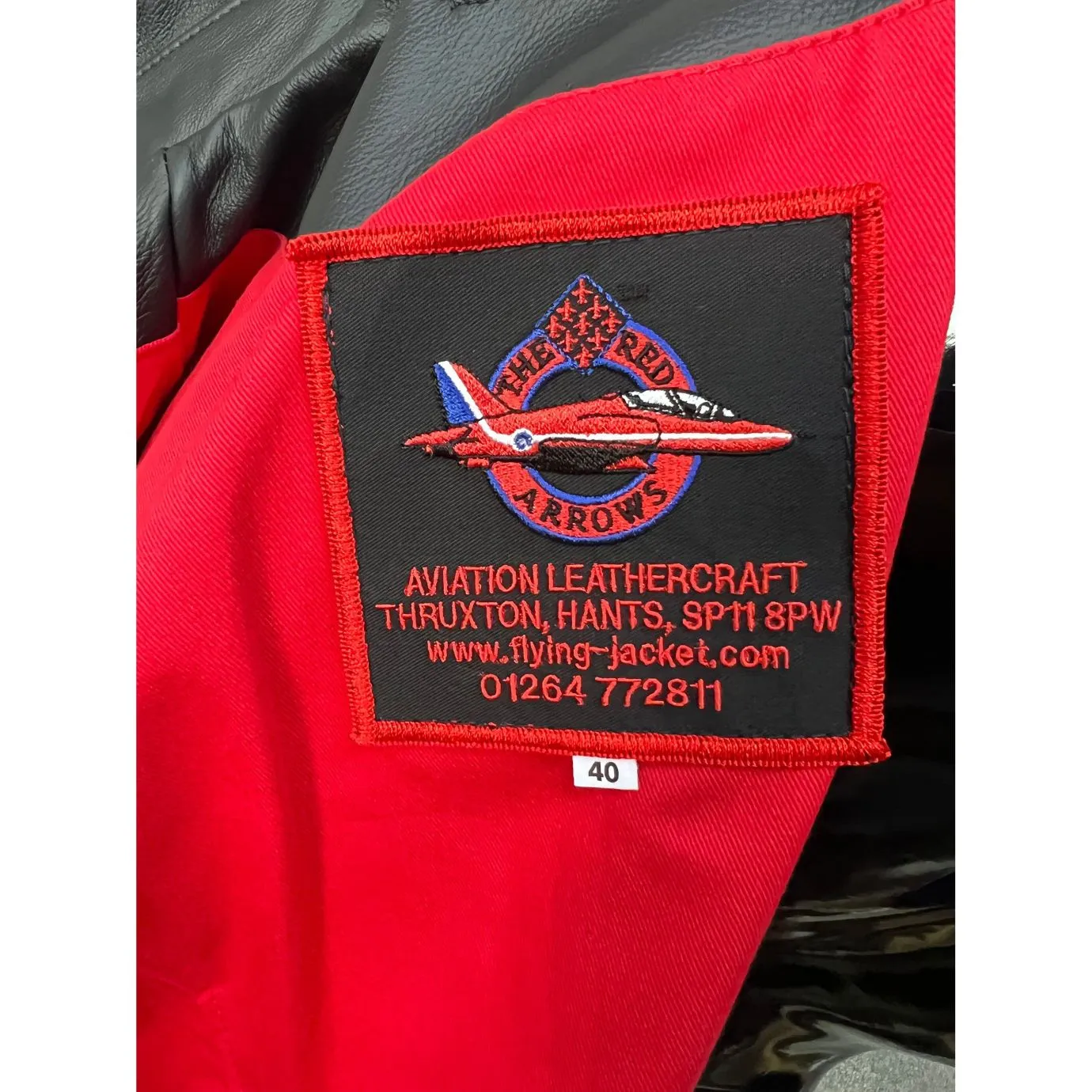 Red Arrows 50th Anniversary Team Leather Flying  Jacket