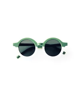 Round Sunglasses | Green and White