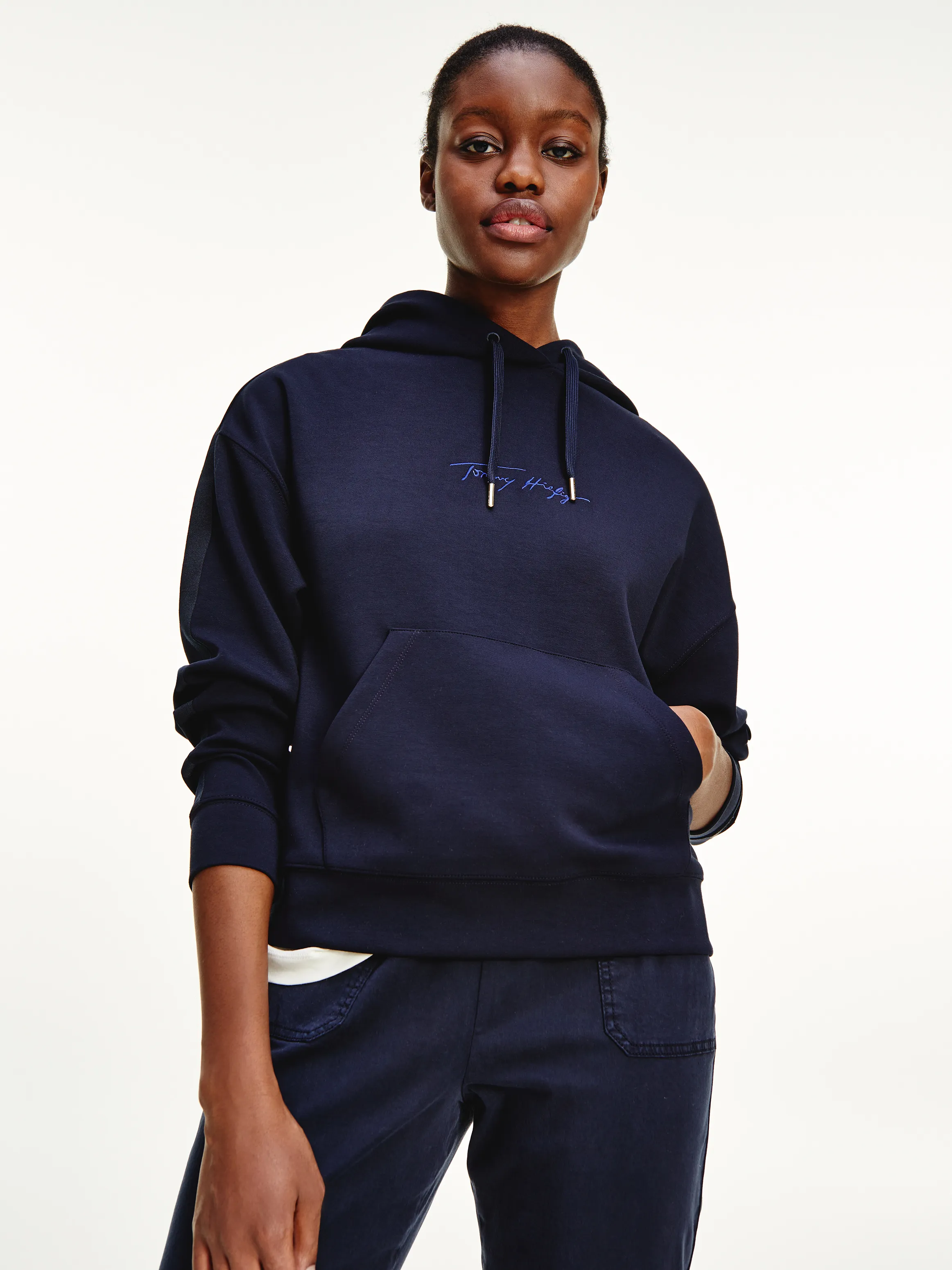 Signature Logo Relaxed Fit Hoodie |  Hoodies |  Tommy Hilfiger