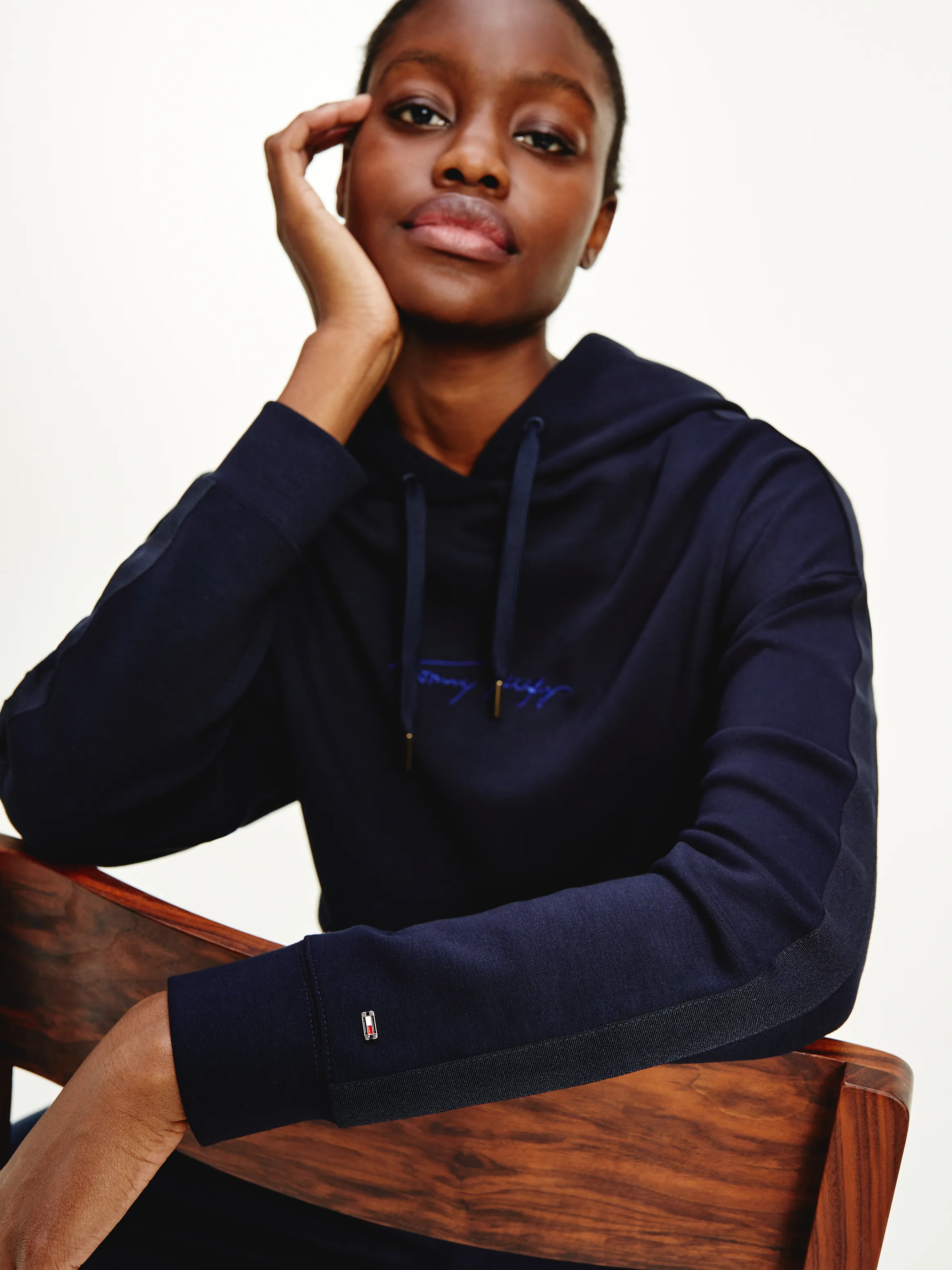 Signature Logo Relaxed Fit Hoodie |  Hoodies |  Tommy Hilfiger