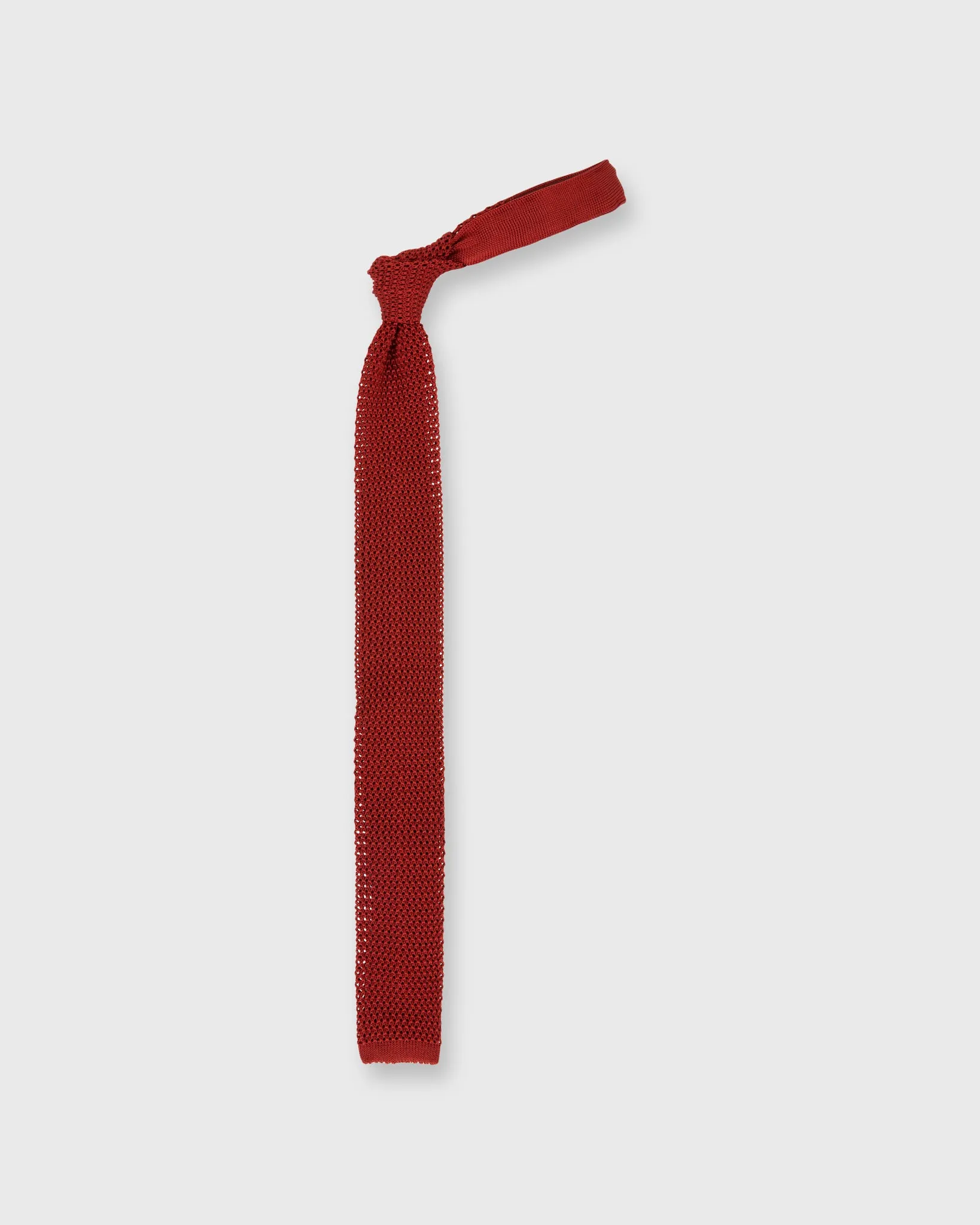 Silk Knit Tie in Cinnamon