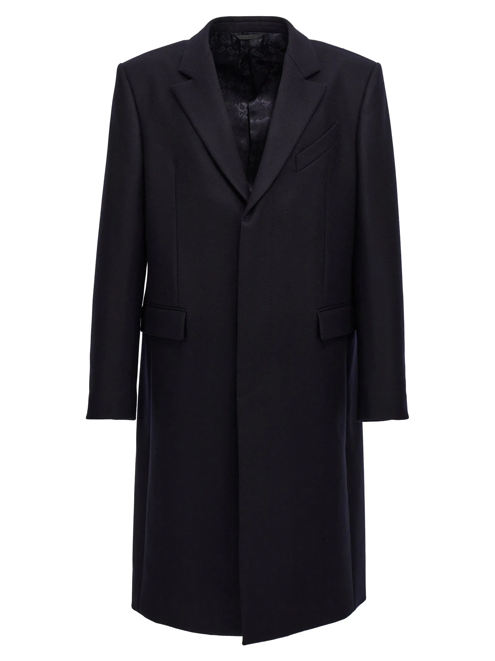 Single-Breasted Long Coat Coats, Trench Coats Blue