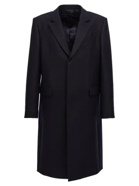 Single-Breasted Long Coat Coats, Trench Coats Blue