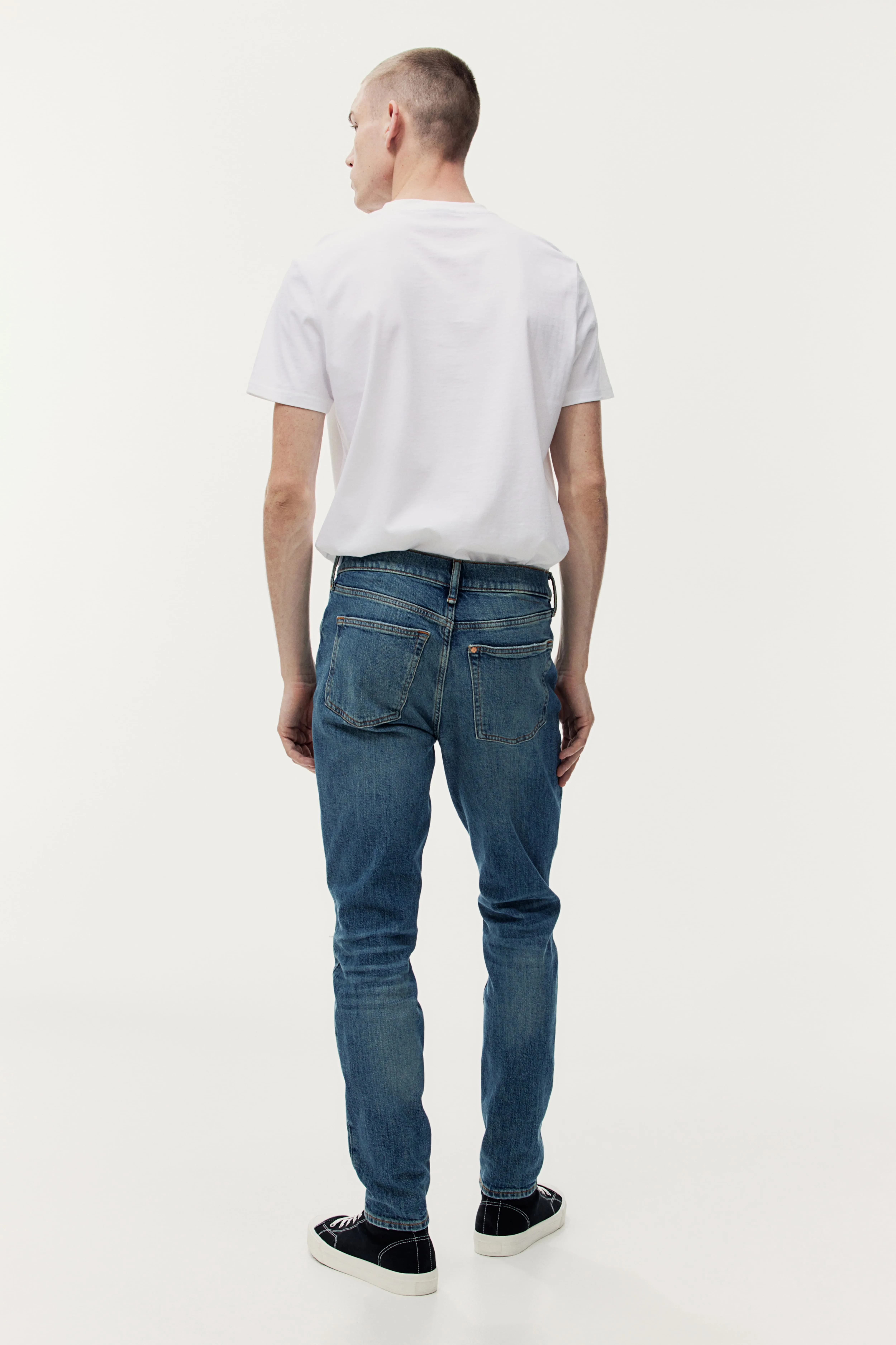 Skinny Jeans - Regular waist - Long - Dark denim blue - Men | H&M GB