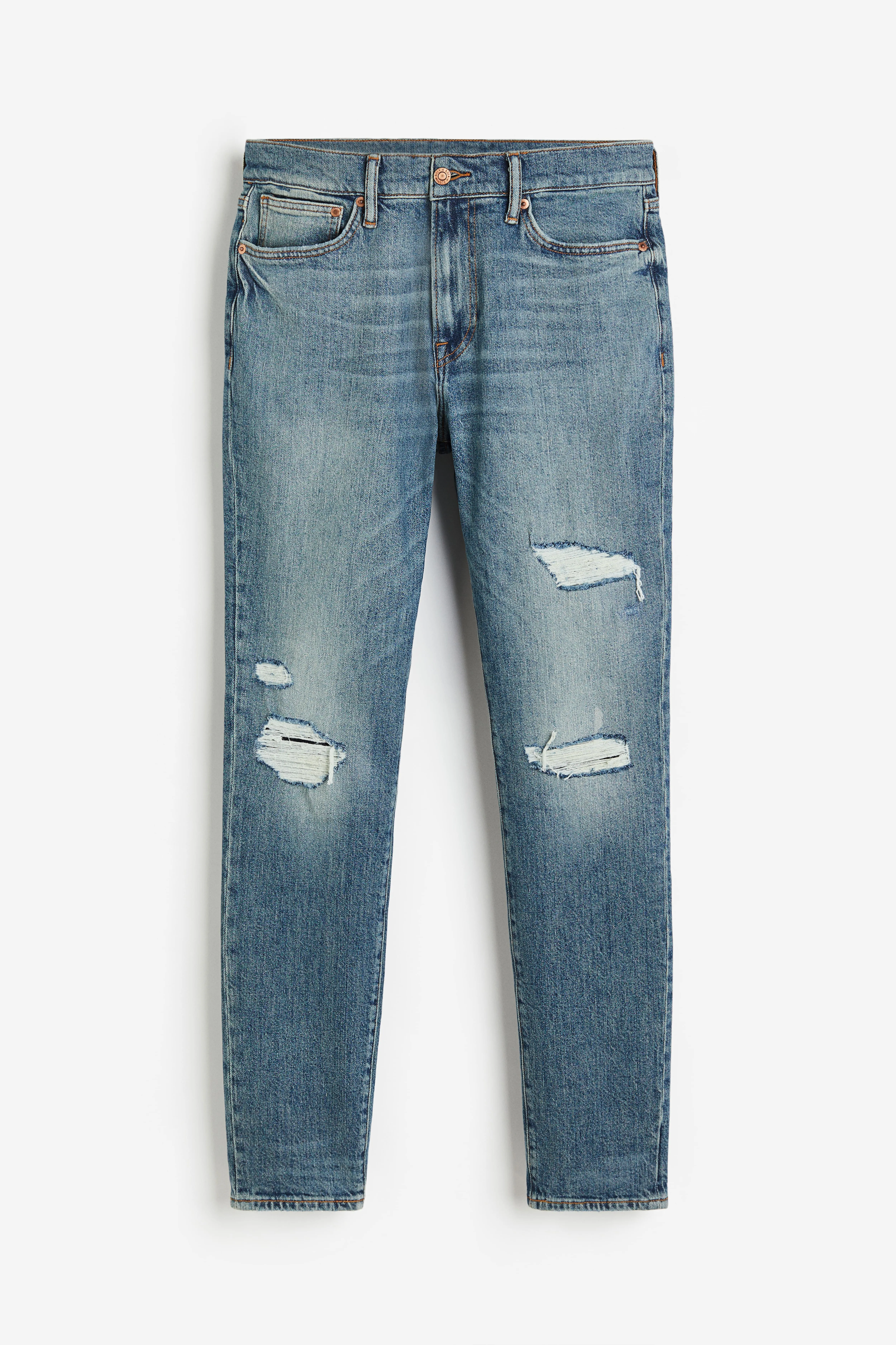 Skinny Jeans - Regular waist - Long - Dark denim blue - Men | H&M GB