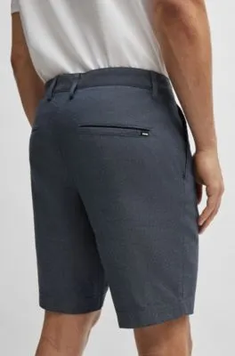 Slim-fit shorts in melange twill