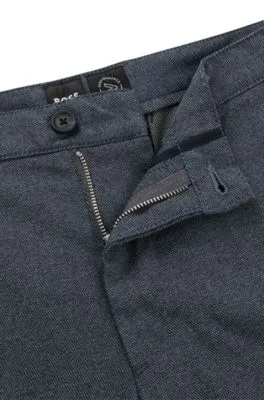 Slim-fit shorts in melange twill