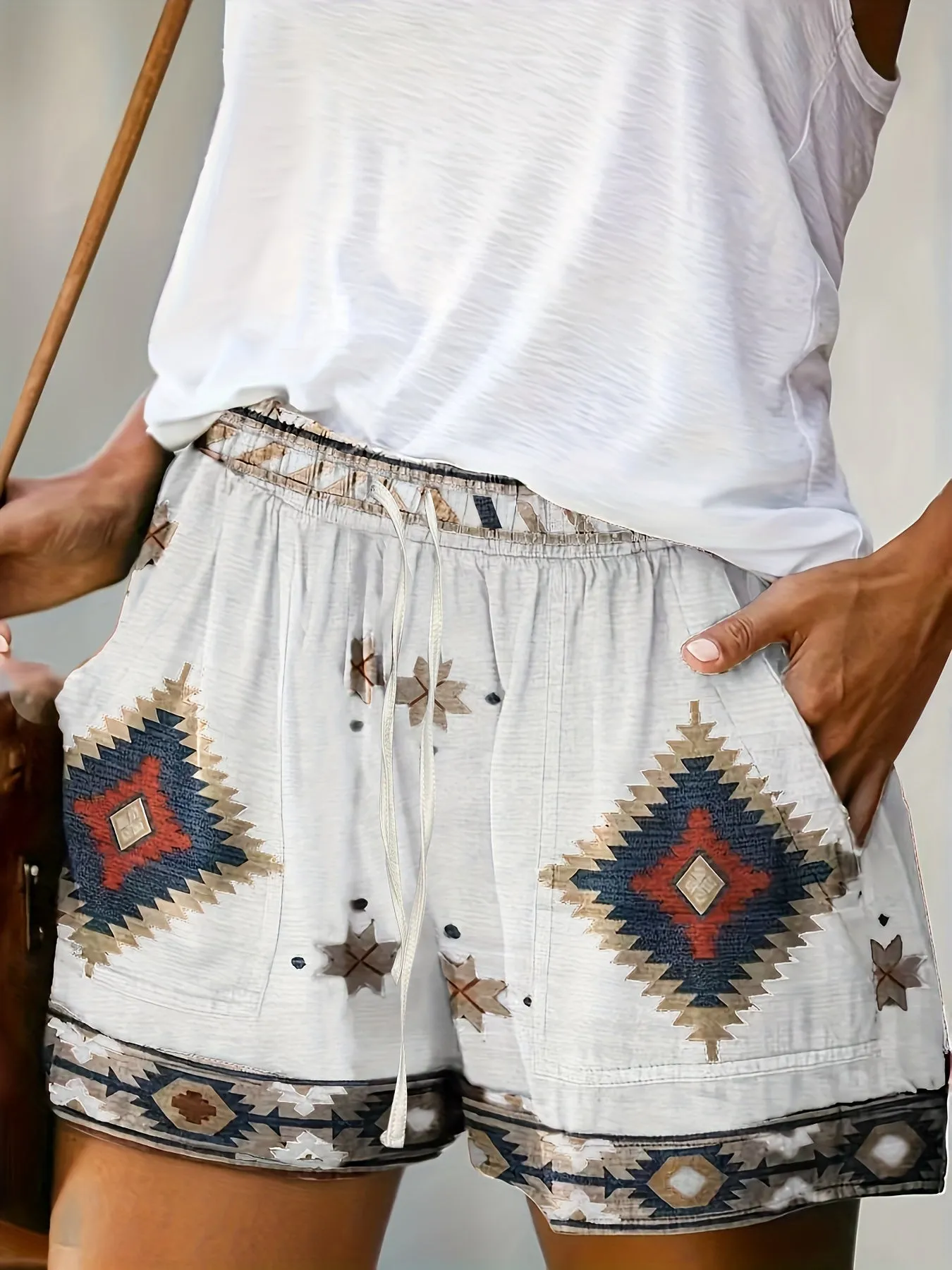 Southwest Shorts Vintage Loose Summer Style with Pockets