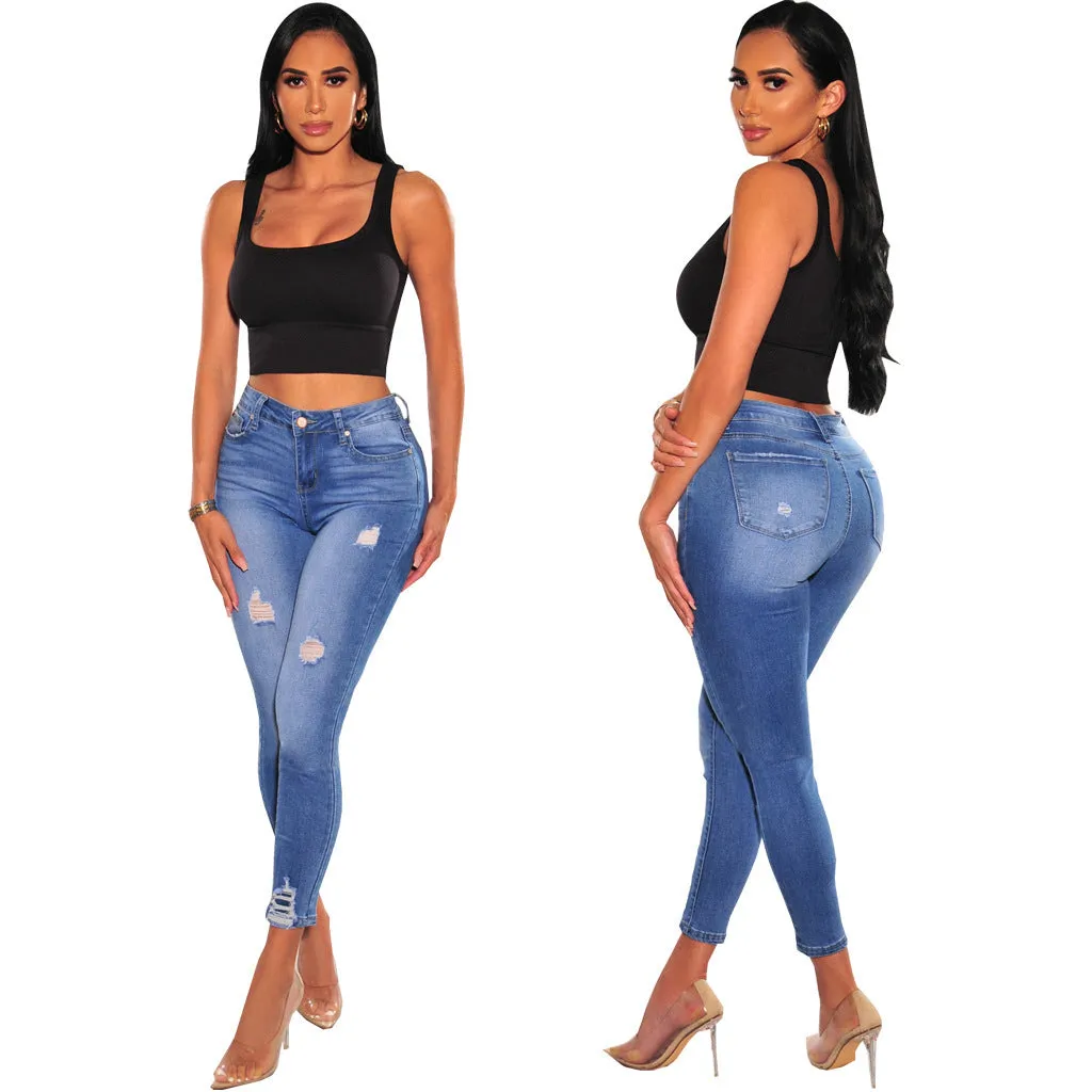 Stretch Denim Skinny Jeans