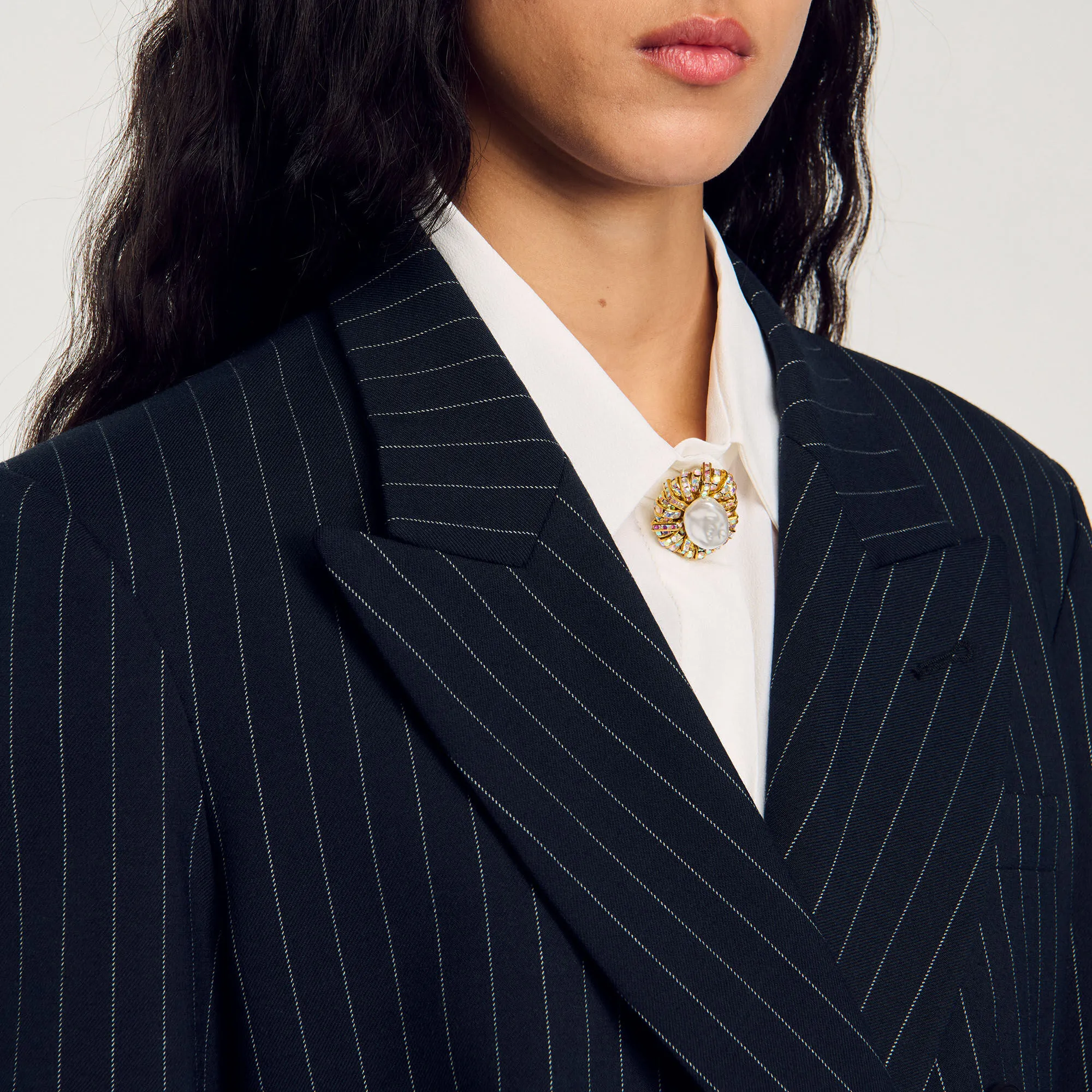 Striped suit jacket