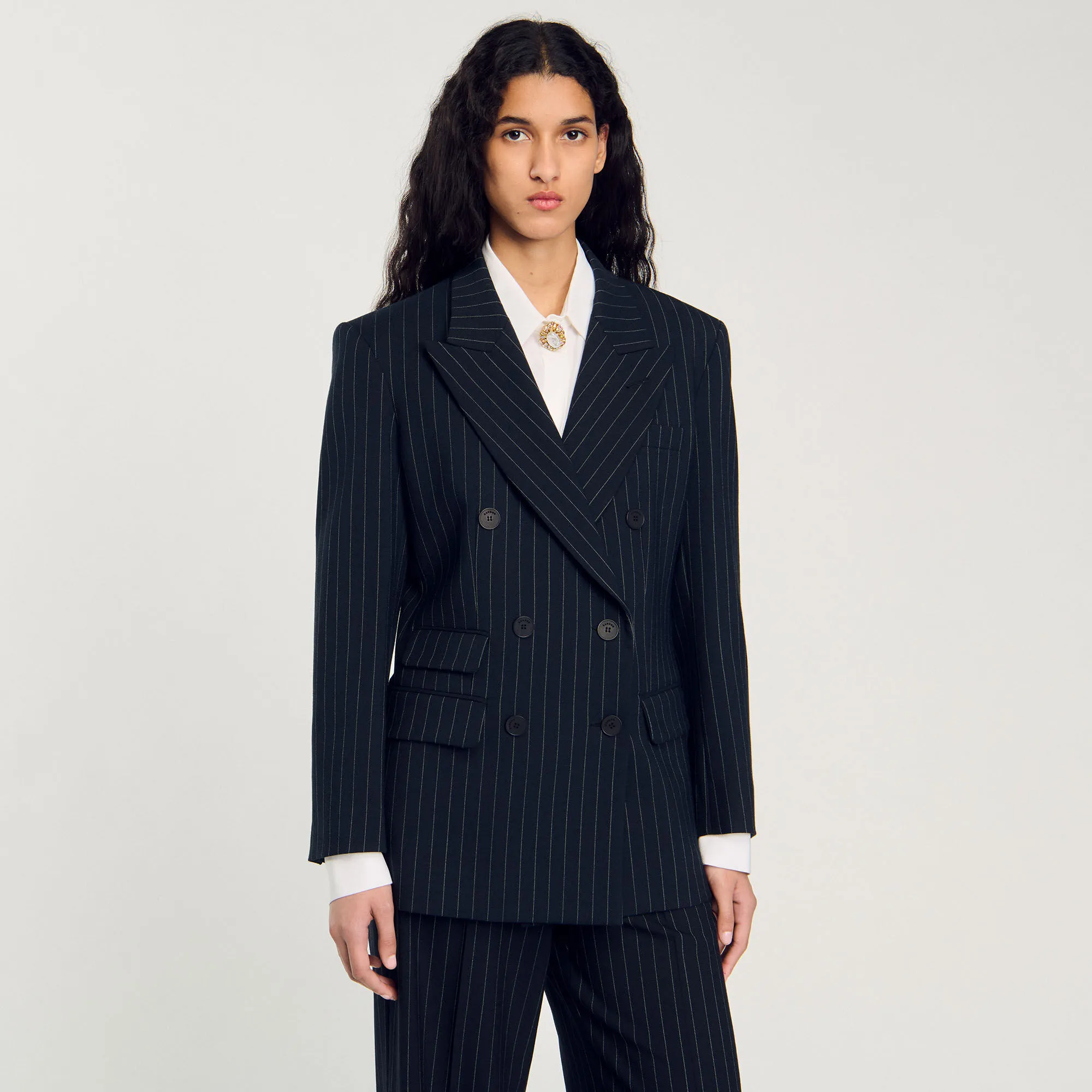 Striped suit jacket