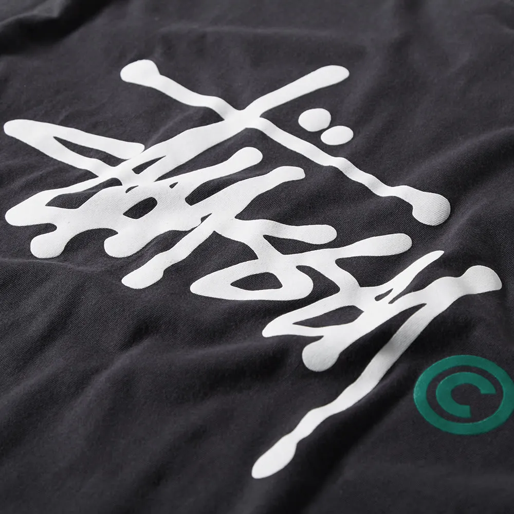 Stussy Basic Logo TeeCharcoal, White & Green