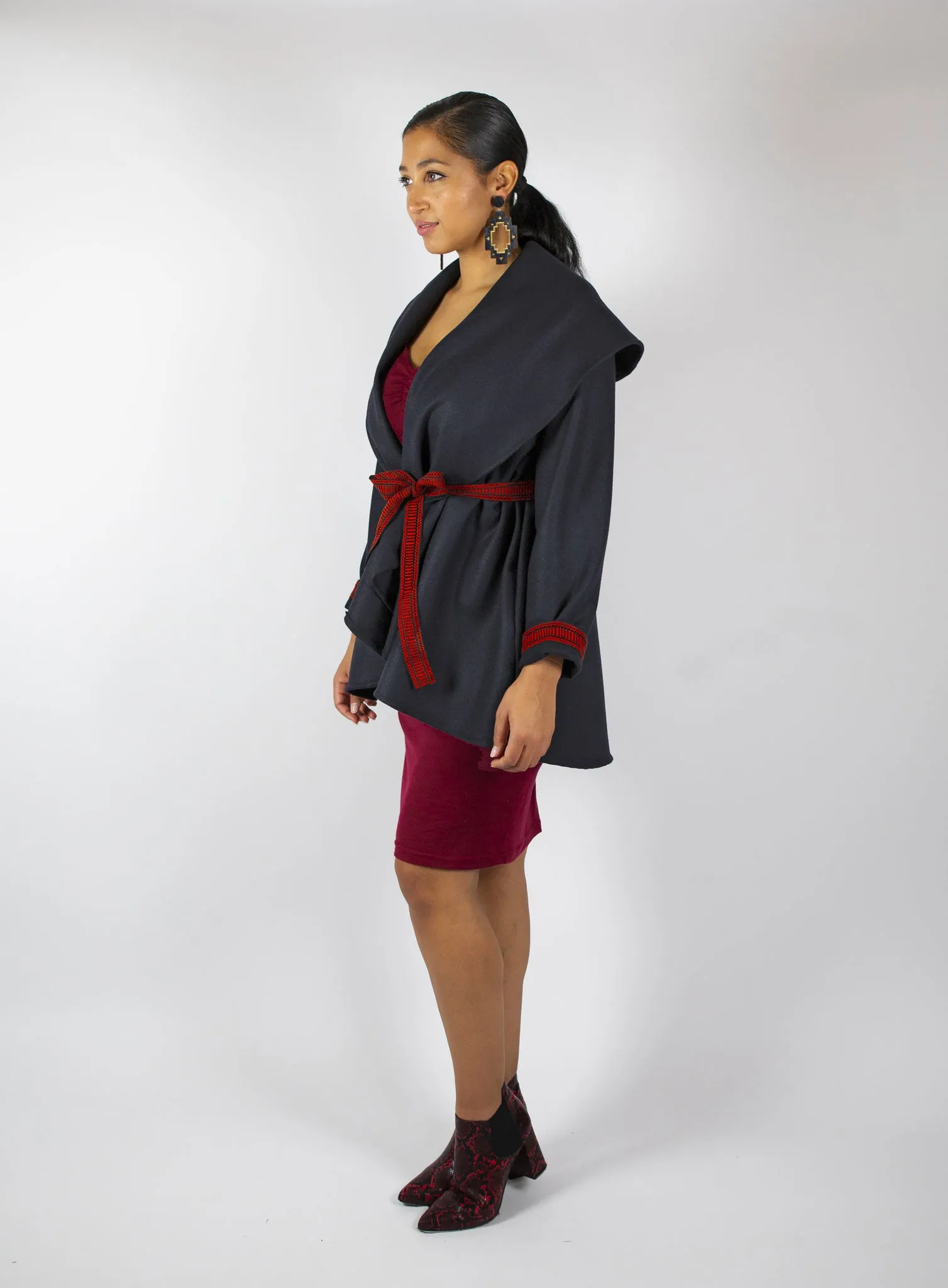 Swing High Coat - Black