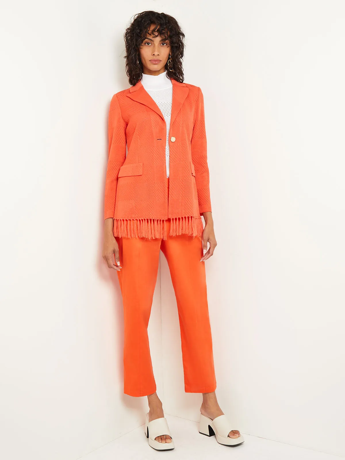 Tailored Fit Jacket - One-Button Ottoman Knit