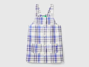 Tartan dungaree dress - Multi-color | Benetton