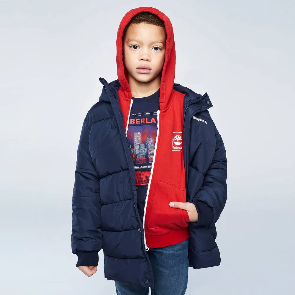 Teen Boys Blue Puffer Coat