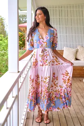 Tessa Maxi Dress French Rose Print