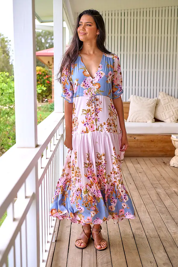 Tessa Maxi Dress French Rose Print