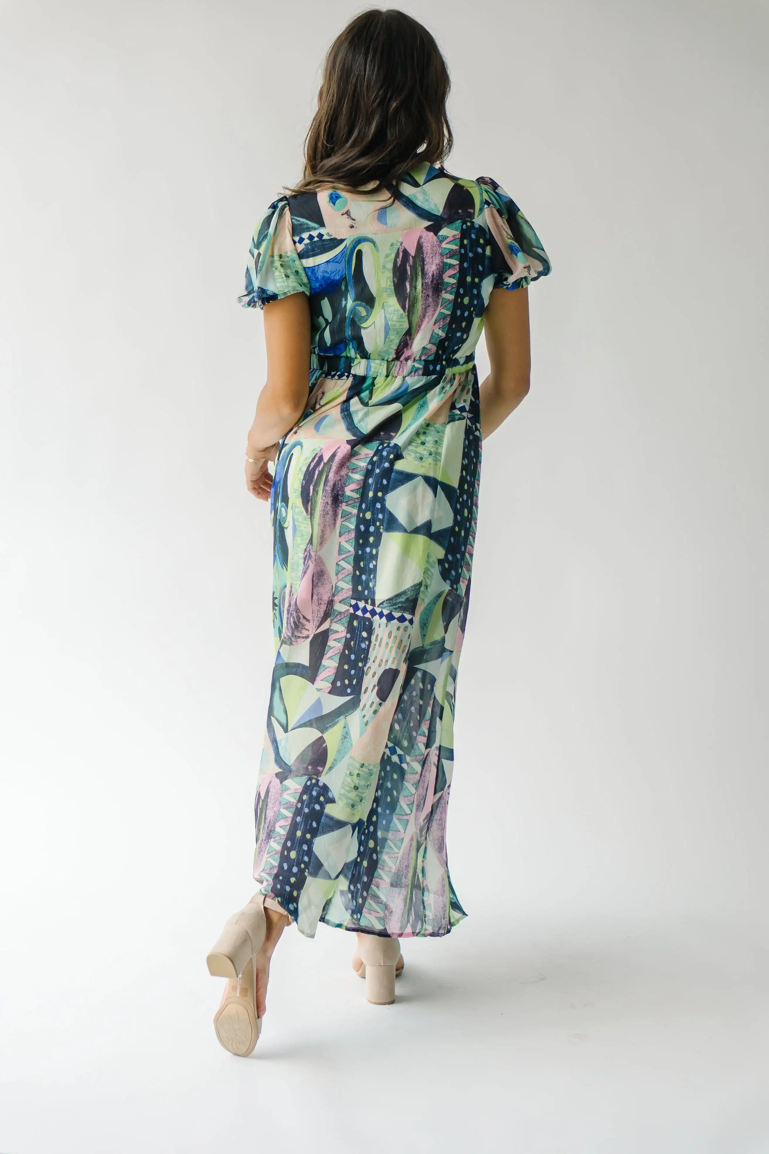 The Ashwin Patterned Maxi Dress in Multi