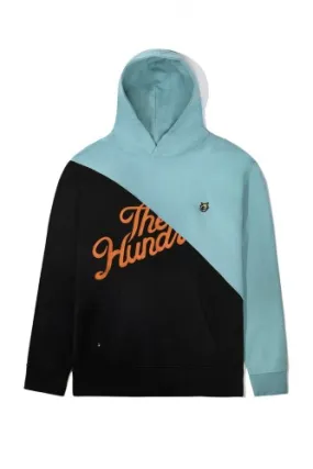 The Hundreds Reflex Hoodie gsm open ended brushed back fleece  1x1 rib cuffs & waistband Contrast fleece lower body panels & sle