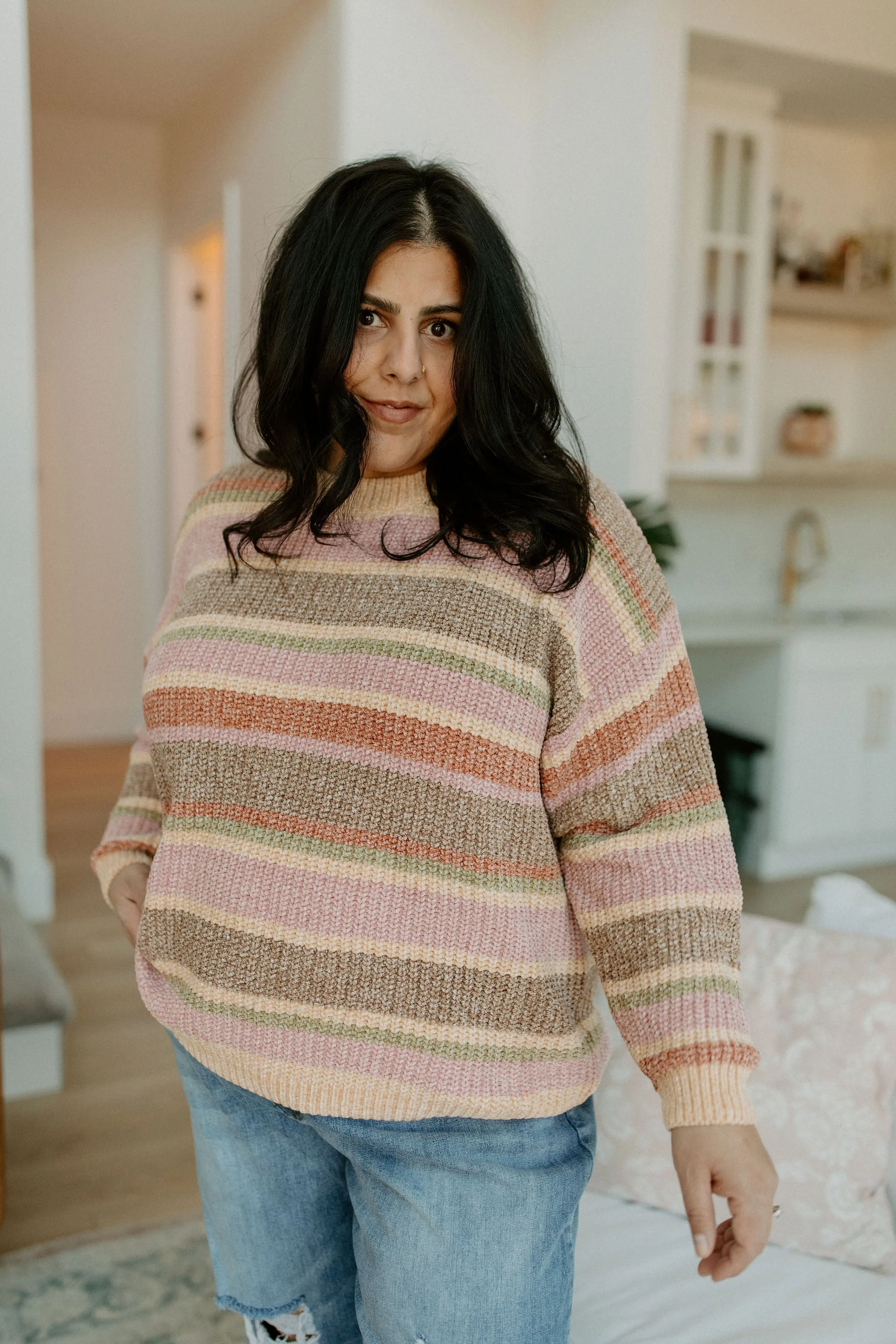 The Love Club Striped Sweater - PLUS