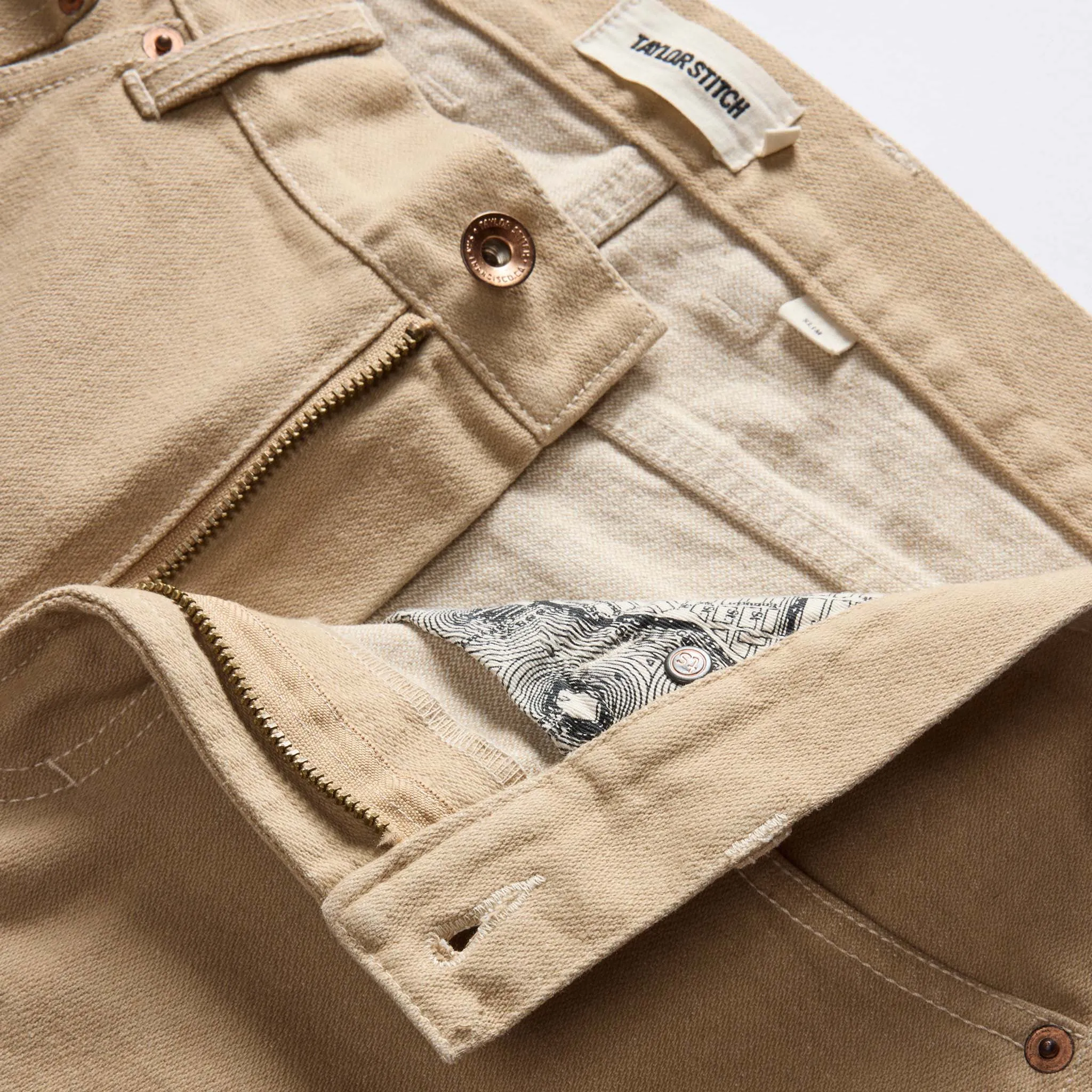 The Slim All Day Pant in Light Khaki Broken Twill