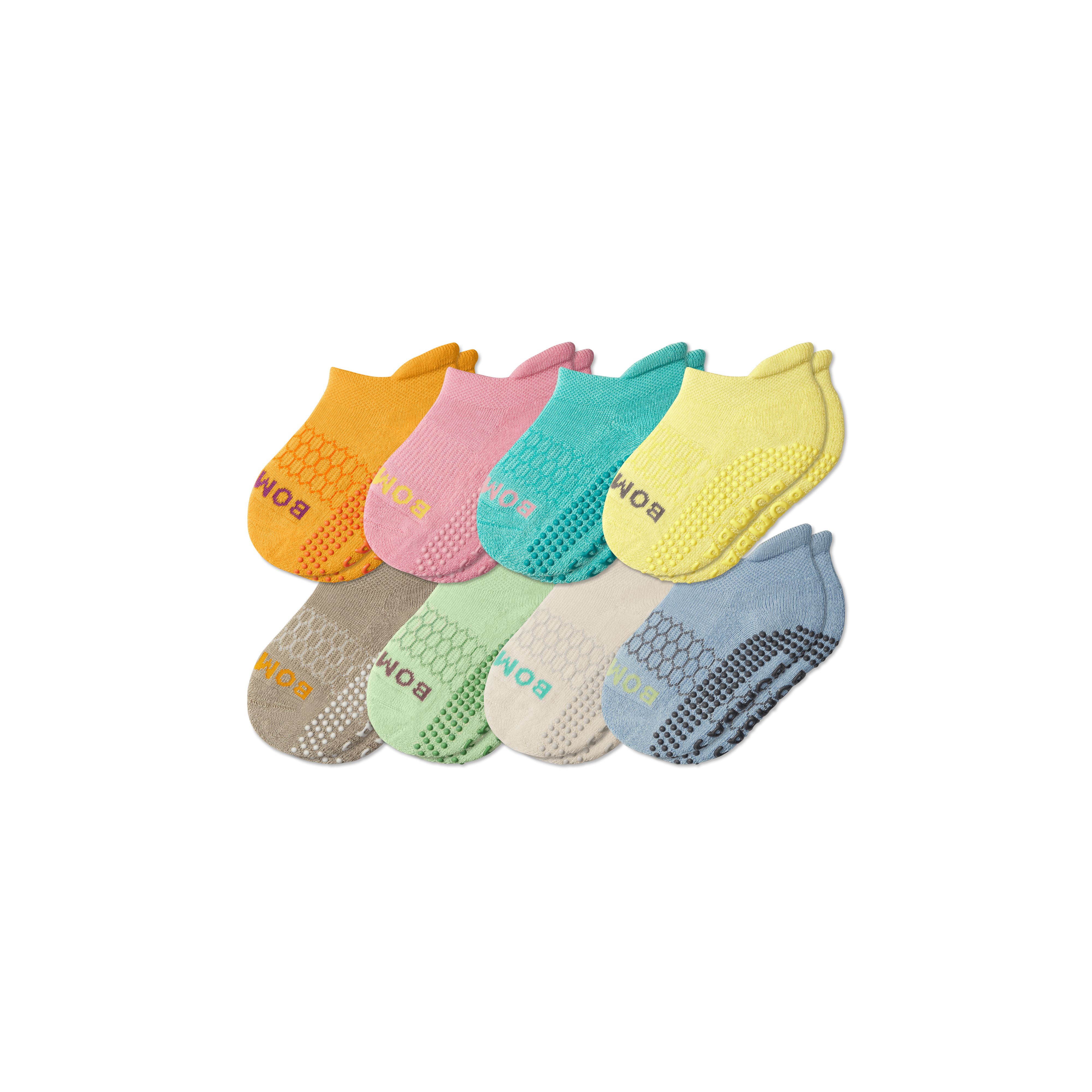 Toddler Gripper Ankle Sock 8-Pack