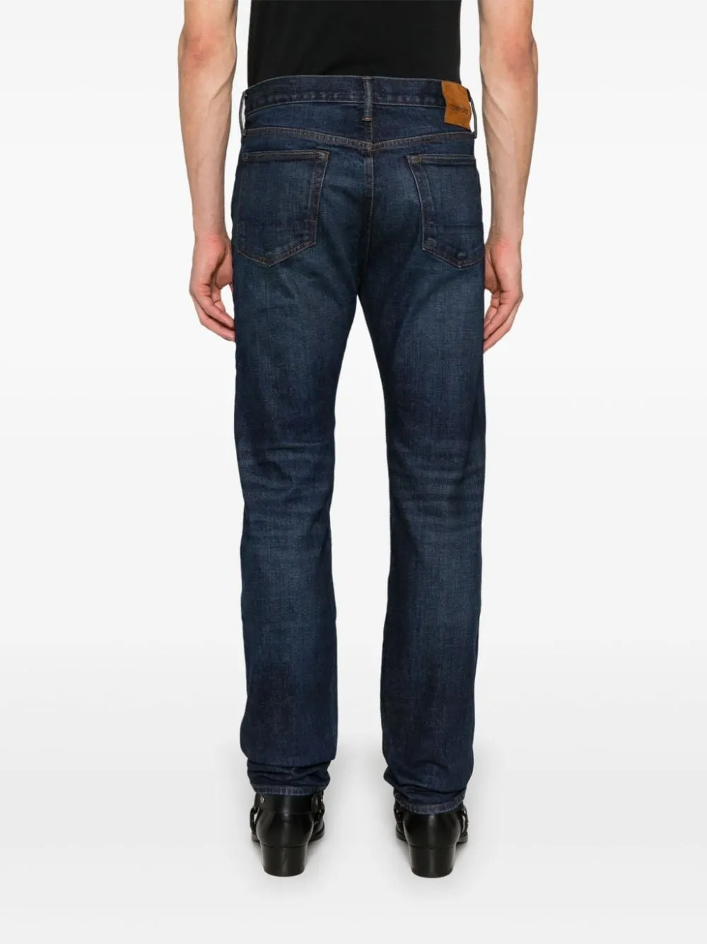 TOM FORD Navy Standard Fit Straight Leg Denim Jeans