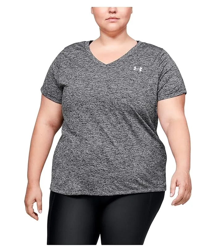 Under Armour Plus Size Tech Solid Short Sleeve V-Neck Women's