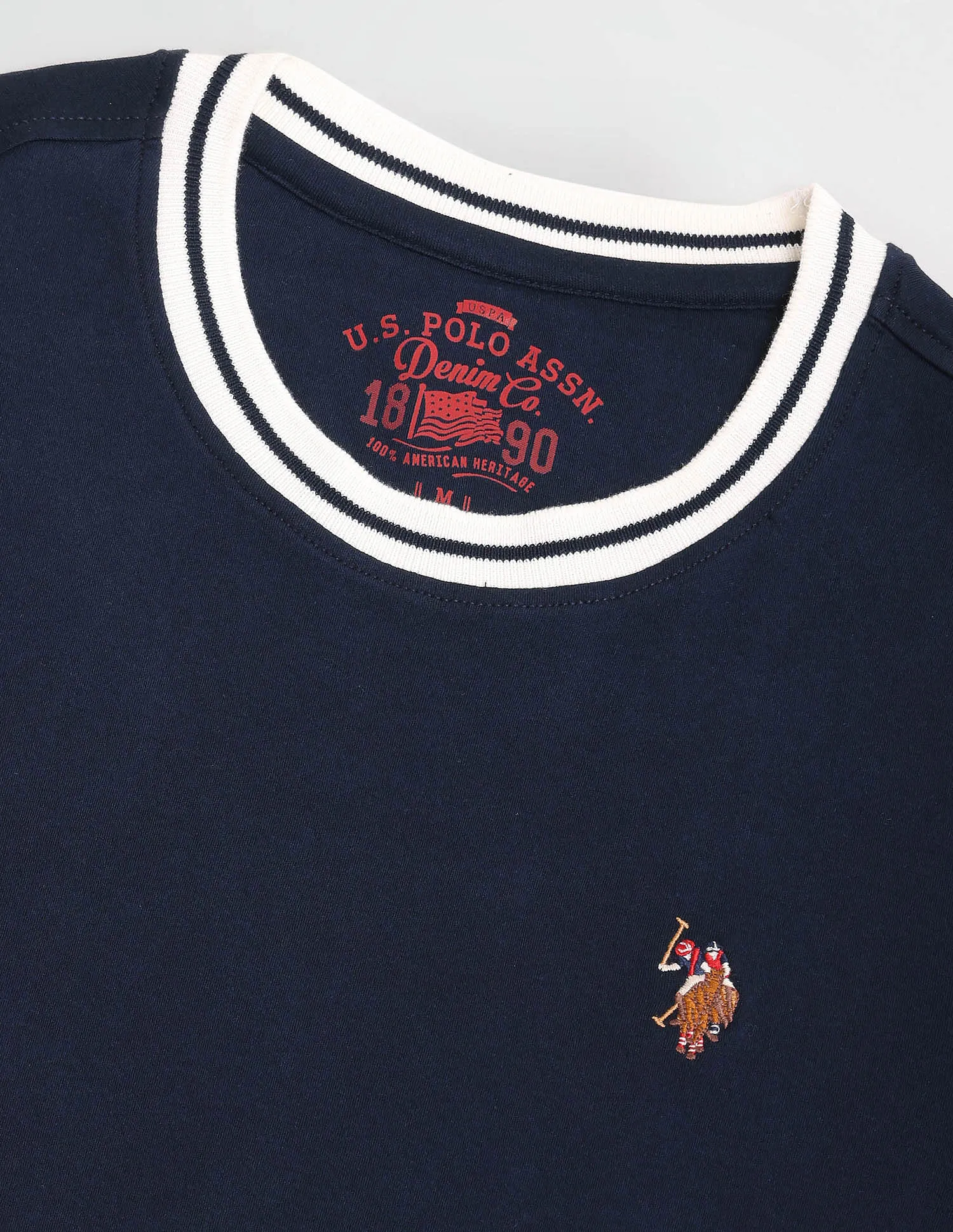 U.S. Polo Assn. Denim Co. Crew Neck Solid T-Shirt