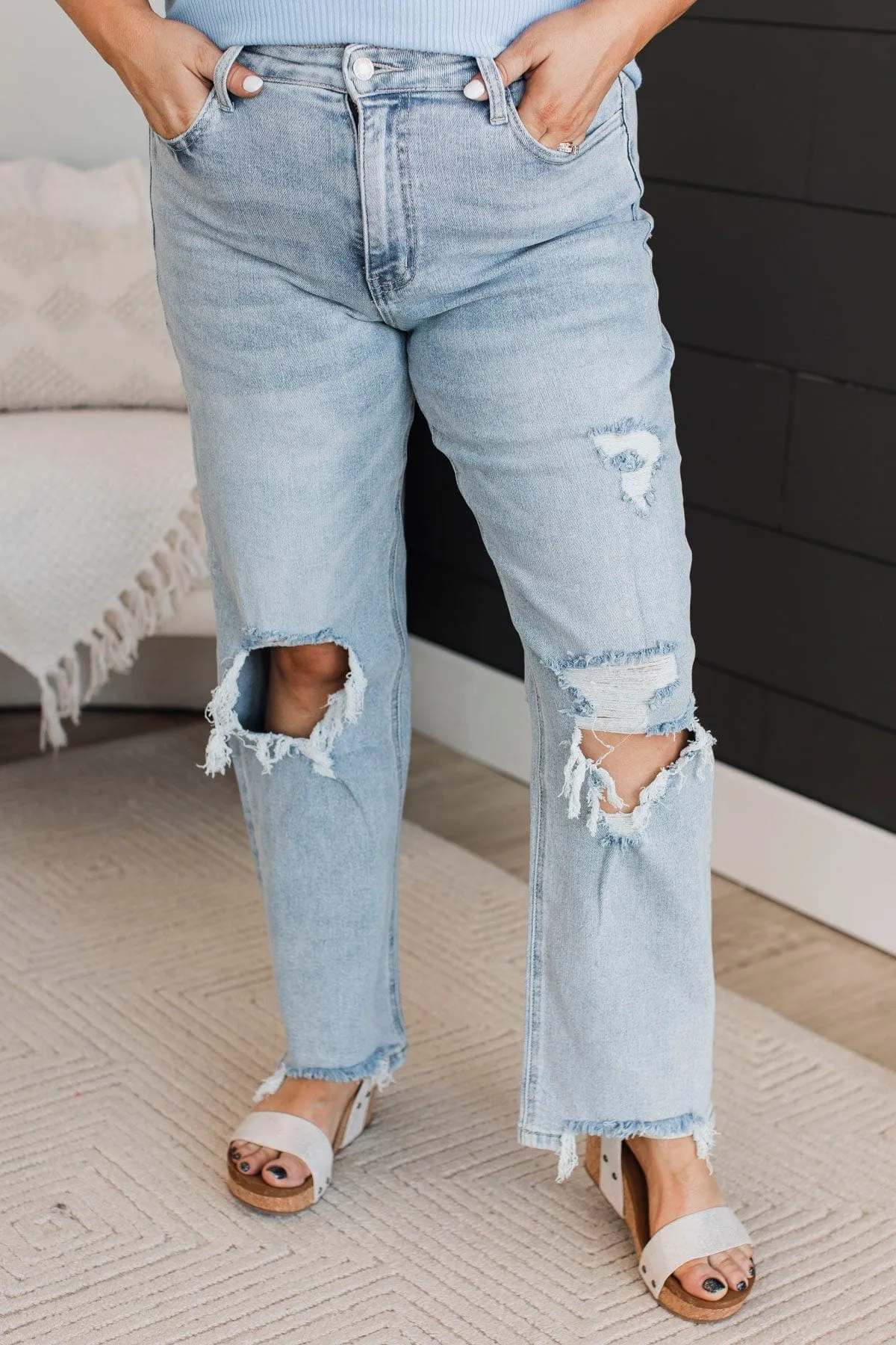 Vervet 90's Dad Jeans- Eliana Wash