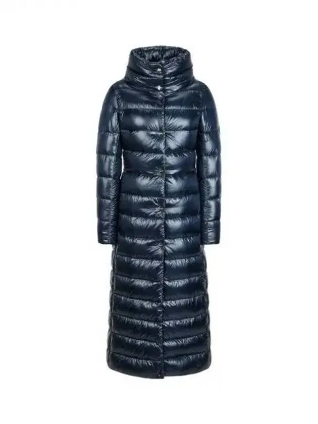 Women s goose down snap button padded coat navy 270001