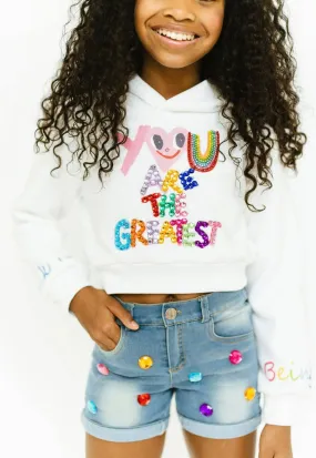 You Are The Greatest Cropped Hoodie